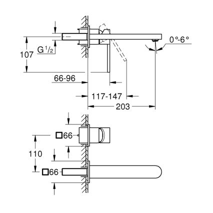 GROHE 29306003 - Umyvadlová baterie PLUS 203 mm lesklý chrom