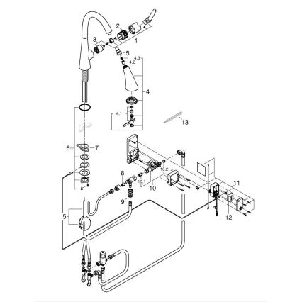 GROHE 30219002 - Elektronická Dřezová baterie ZEDRA TOUCH lesklý chrom
