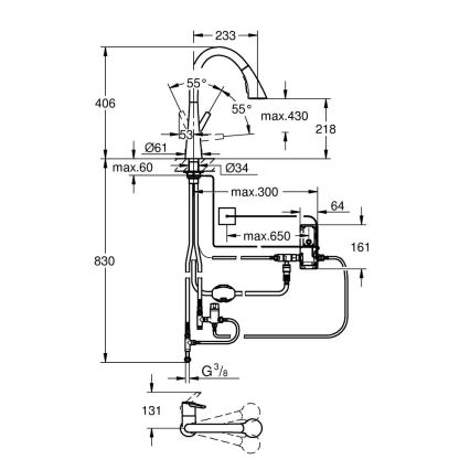 GROHE 30219002 - Elektronická Dřezová baterie ZEDRA TOUCH lesklý chrom