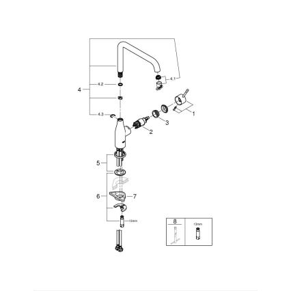 GROHE 30269000 - Dřezová baterie ESSENCE 292 mm lesklý chrom