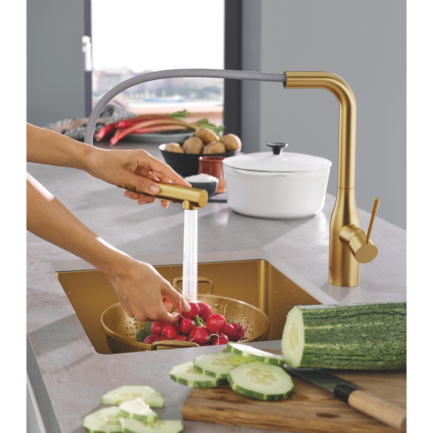 GROHE 30270GN0 - Dřezová baterie ESSENCE zlatá