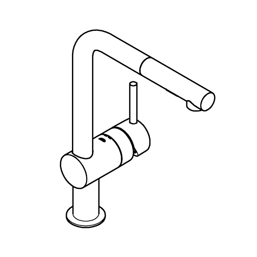 GROHE 30274000 - Dřezová baterie L-výpusť lesklý chrom