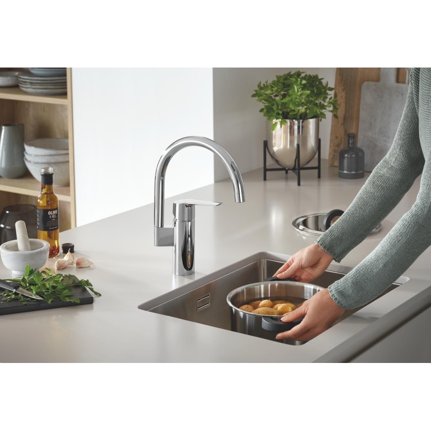 GROHE 30469000 - Dřezová baterie START vysoká výpusť lesklý chrom