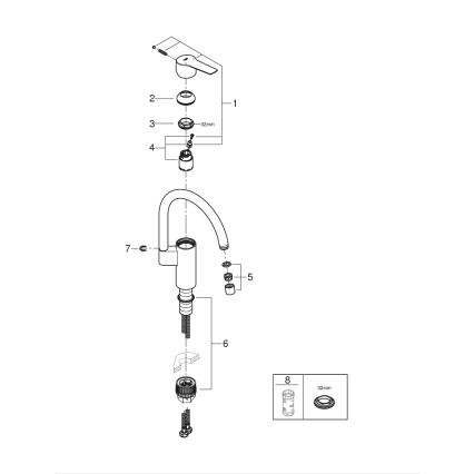 GROHE 304692430 - Dřezová baterie START 339 mm černá