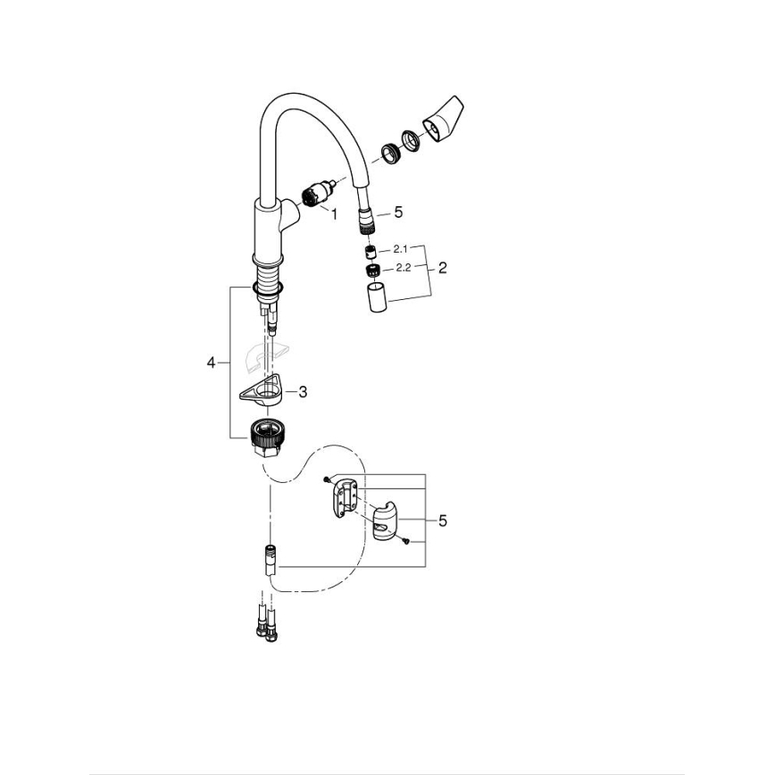 GROHE 30551000 - Dřezová baterie START EDGE 357 mm lesklý chrom