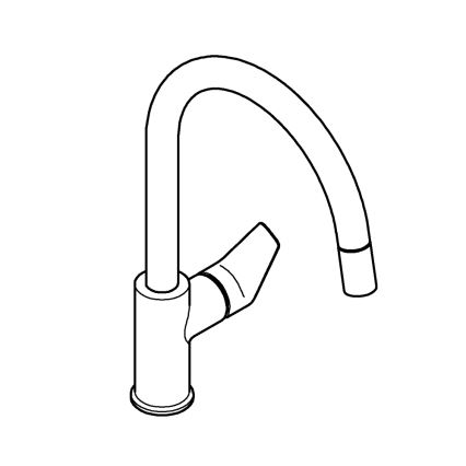 GROHE 30551000 - Dřezová baterie START EDGE 357 mm lesklý chrom