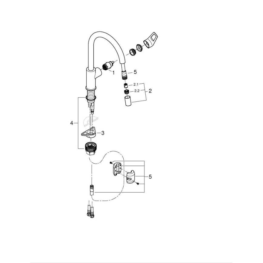 GROHE 30556000 - Dřezová baterie START LOOP 357 mm lesklý chrom