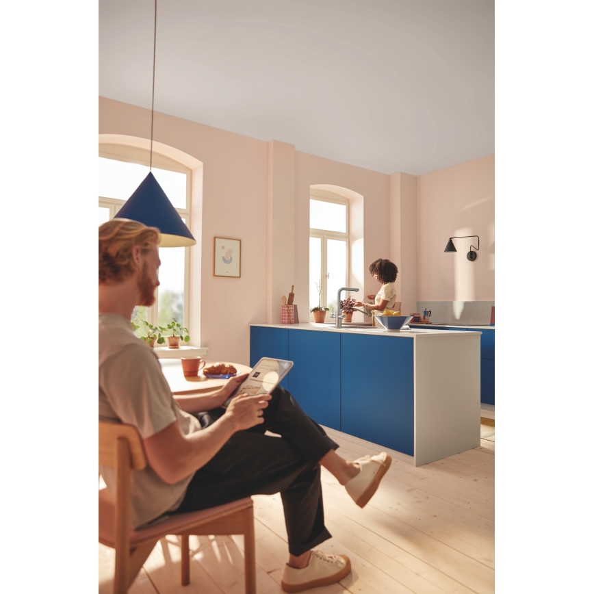 GROHE 30601DC0 - Dřezová baterie BLUE PURE s výsuvnou koncovkou nerez