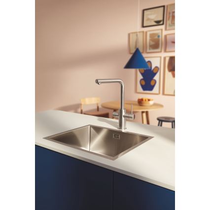 GROHE 30601DC0 - Dřezová baterie BLUE PURE s výsuvnou koncovkou nerez