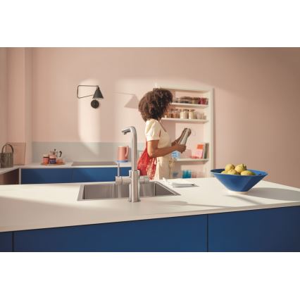 GROHE 30601DC0 - Dřezová baterie BLUE PURE s výsuvnou koncovkou nerez