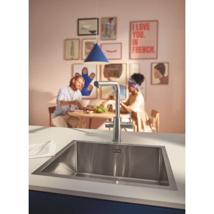 GROHE 30601DC0 - Dřezová baterie BLUE PURE s výsuvnou koncovkou nerez