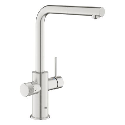 GROHE 30601DC0 - Dřezová baterie BLUE PURE s výsuvnou koncovkou nerez