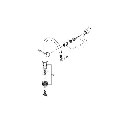 GROHE 31367001 - Dřezová baterie BAUEDGE 332 mm lesklý chrom