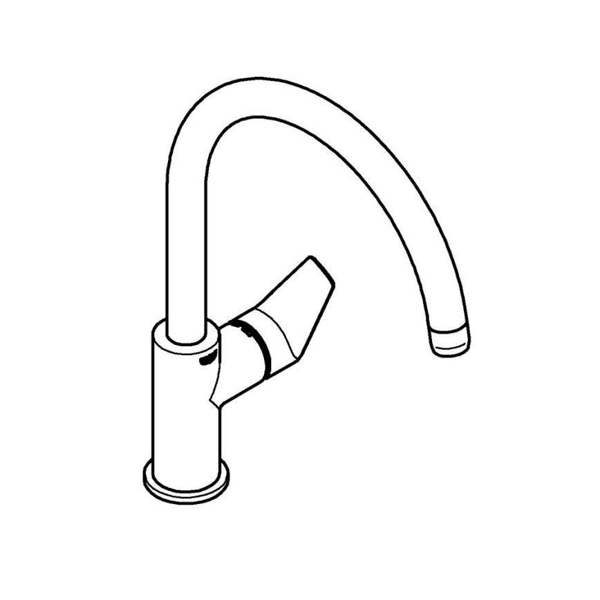 GROHE 31367001 - Dřezová baterie BAUEDGE 332 mm lesklý chrom