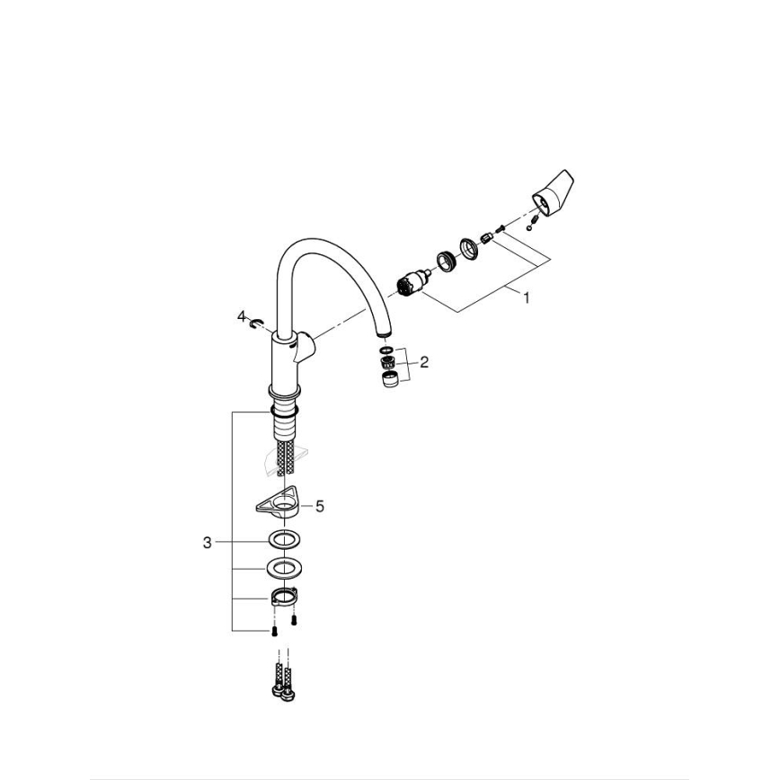 GROHE 31367001 - Dřezová baterie BAUEDGE 332 mm lesklý chrom