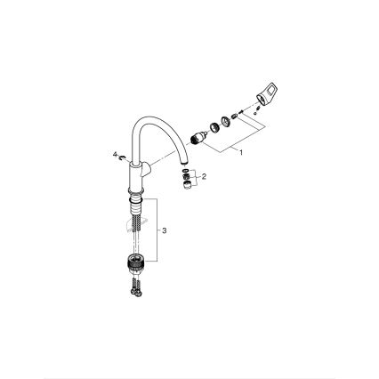 GROHE 31368001 - Dřezová baterie BAULOOP lesklý chrom