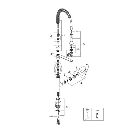 GROHE 31379000 - Dřezová baterie K7 G12” lesklý chrom