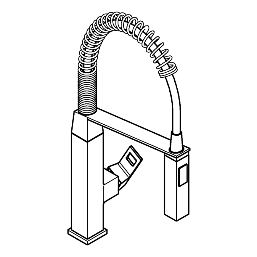 GROHE 31395000 - Dřezová baterie EUROCUBE 547 mm lesklý chrom