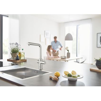 GROHE 31454001 - Dřezová baterie BLUE HOME L-výpusť lesklý chrom