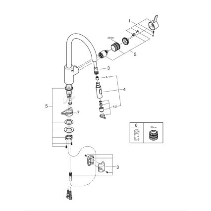 GROHE 31481001 - Dřezová baterie EUROSMART COSMOPOLITAN lesklý chrom