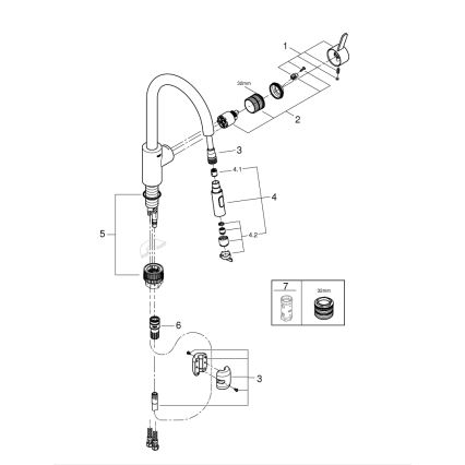GROHE 31481001 - Dřezová baterie EUROSMART COSMOPOLITAN lesklý chrom