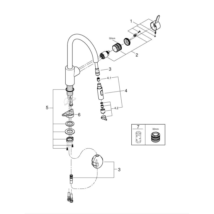 GROHE 31481001 - Dřezová baterie EUROSMART COSMOPOLITAN lesklý chrom