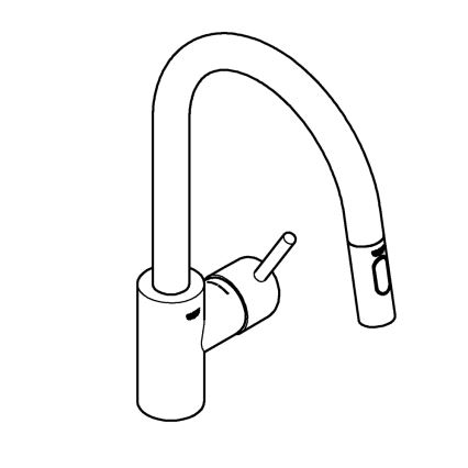 GROHE 31483DC2 - Dřezová baterie CONCETTO nerez