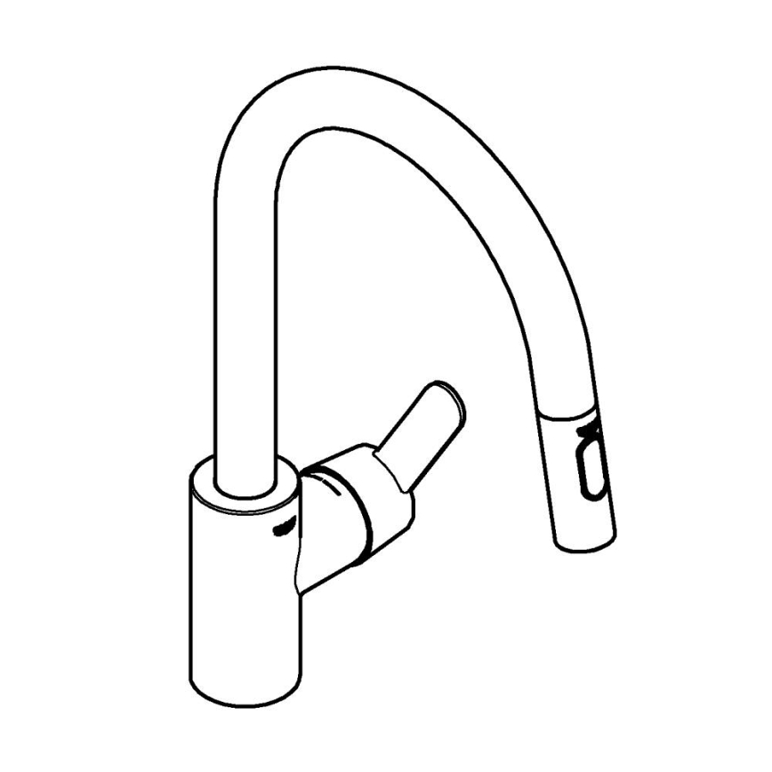 GROHE 31484001 - Dřezová baterie GET lesklý chrom