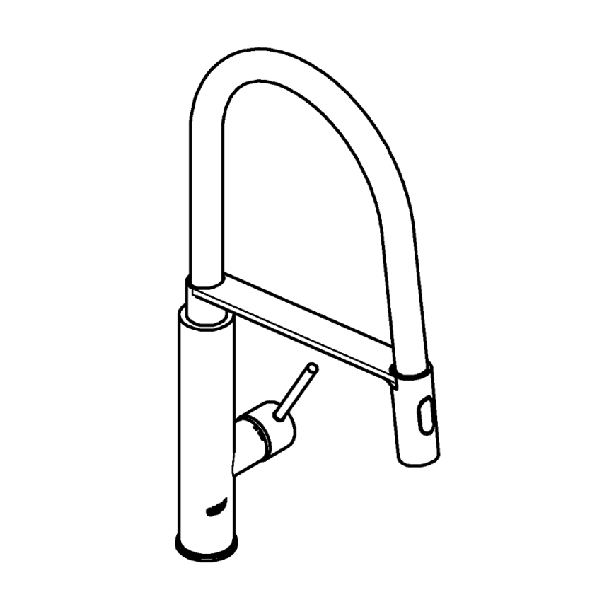 GROHE 31491000 - Dřezová baterie CONCETTO s profesionální sprchou lesklý chrom