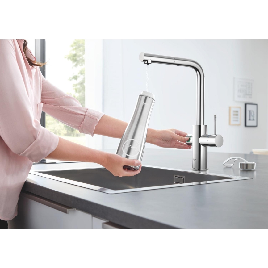 GROHE 31539000 - Dřezová baterie BLUE HOME L-výpusť lesklý chrom