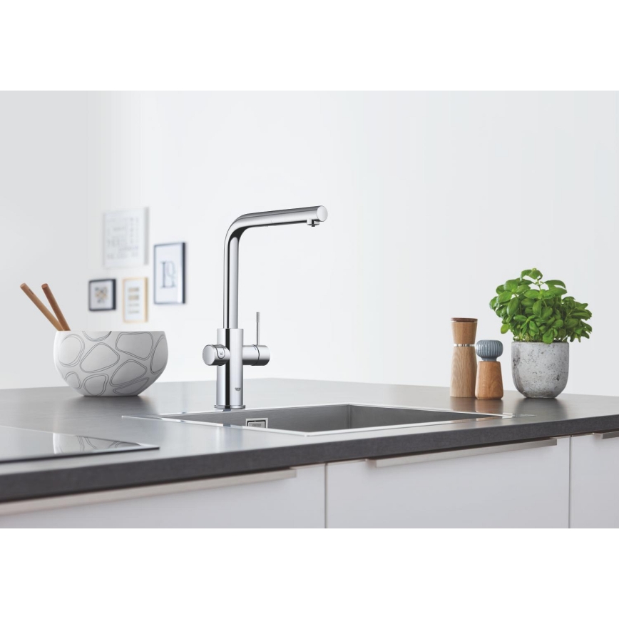 GROHE 31539000 - Dřezová baterie BLUE HOME L-výpusť lesklý chrom