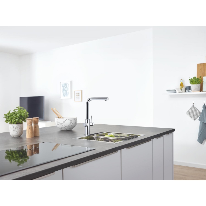 GROHE 31539000 - Dřezová baterie BLUE HOME L-výpusť lesklý chrom