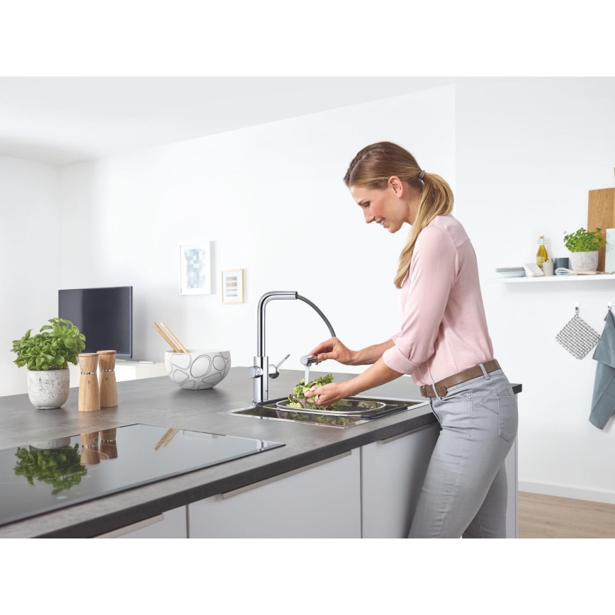 GROHE 31539000 - Dřezová baterie BLUE HOME L-výpusť lesklý chrom