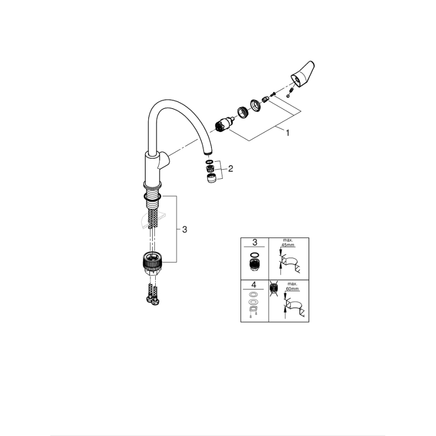 GROHE 31554001 - Dřezová baterie START CURVE lesklý chrom