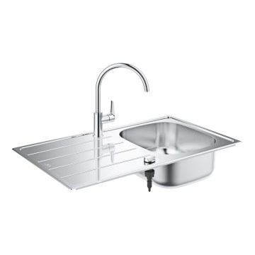 GROHE 31562SD1 - Sada kuchyňského dřezu a baterie BAU 860 x 500 mm nerez
