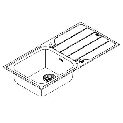 GROHE 31563SD1 - Dřez K500 1000 × 500 mm nerez