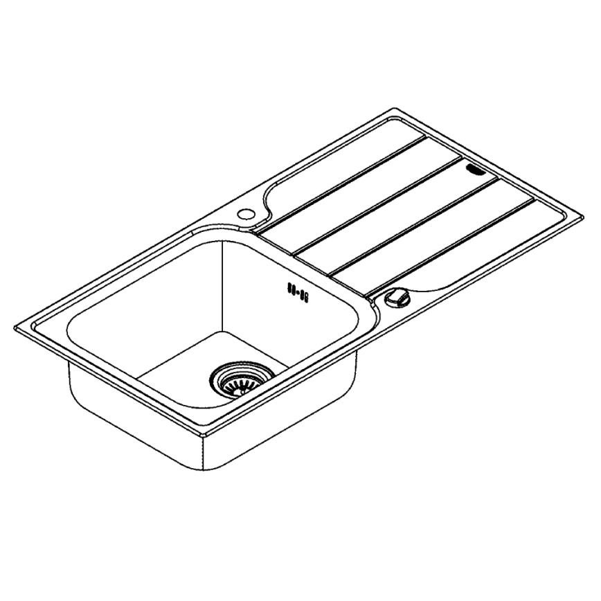 GROHE 31563SD1 - Dřez K500 1000 × 500 mm nerez