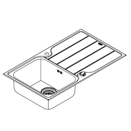 GROHE 31571SD1 - Dřez K500 860 × 500 mm nerez