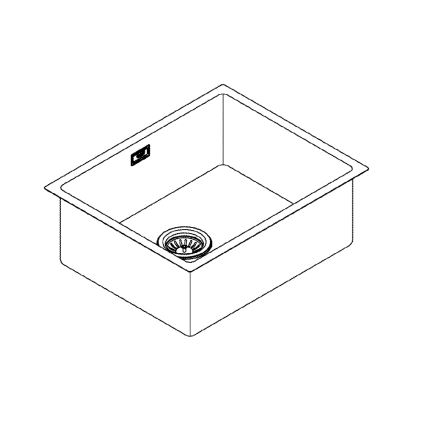 GROHE 31574SD1 - Kuchyňský dřez K700U 550 x 450 mm nerez