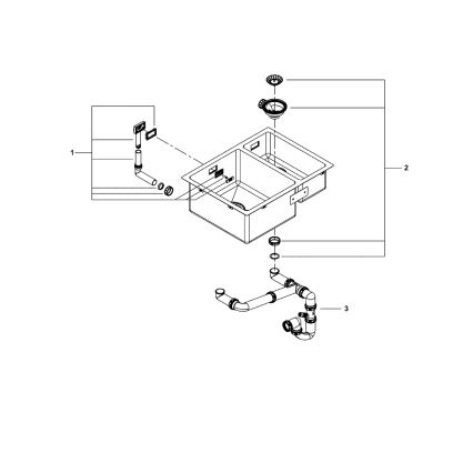 GROHE 31577SD1 - Kuchyňský dřez K700U 595 × 450 mm nerez