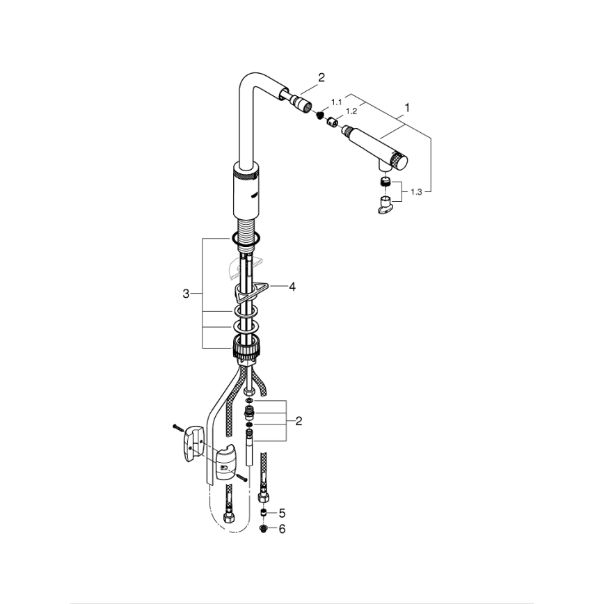 GROHE 31613A00 - Dřezová baterie A SMARTCONTROL grafit