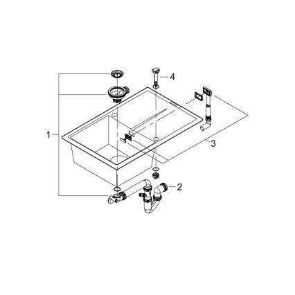 GROHE 31639AP0 - Kompozitní dřez K400 780 × 500 mm černá