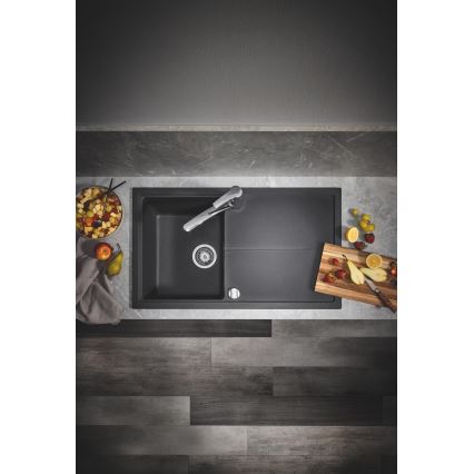 GROHE 31640AP0 - Kompozitní dřez K400 860 × 500 mm granit/černá