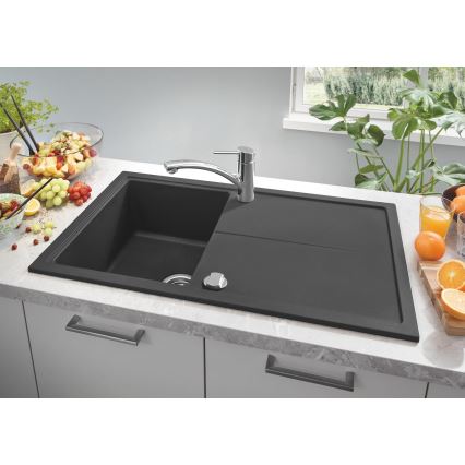 GROHE 31640AP0 - Kompozitní dřez K400 860 × 500 mm granit/černá