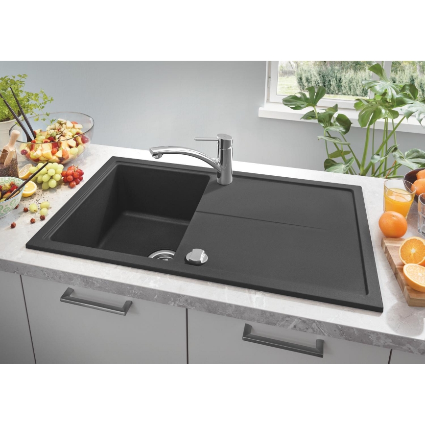 GROHE 31640AP0 - Kompozitní dřez K400 860 × 500 mm granit/černá