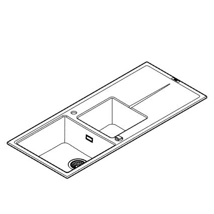 GROHE 31643AP0 - Kompozitní dřez K400 1160 × 500 mm černá