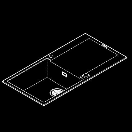 GROHE 31645AP0 - Kompozitní dřez K500 1000 × 500 mm černá