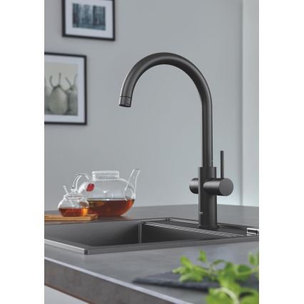 GROHE 31651AP0 - Kuchyňský dřez K700 560 × 510 mm granit/černá