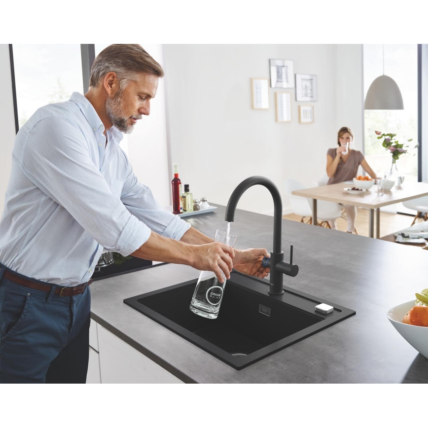 GROHE 31651AP0 - Kuchyňský dřez K700 560 × 510 mm granit/černá