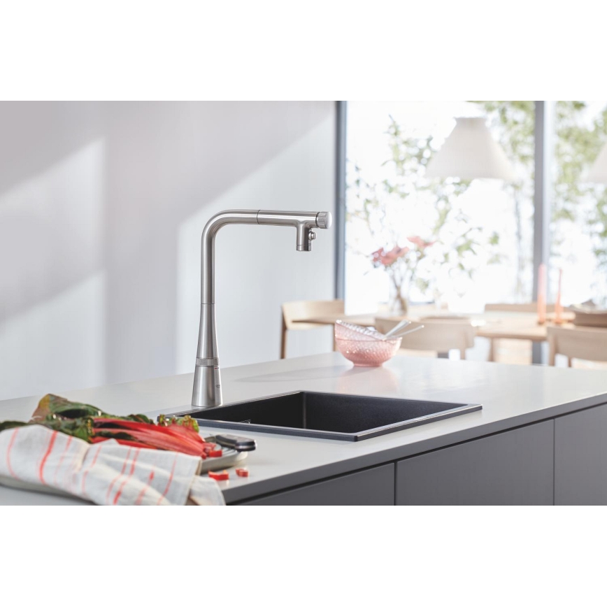 GROHE 31653AP0 - Dřez K700U 457 × 406 mm kámen/černá